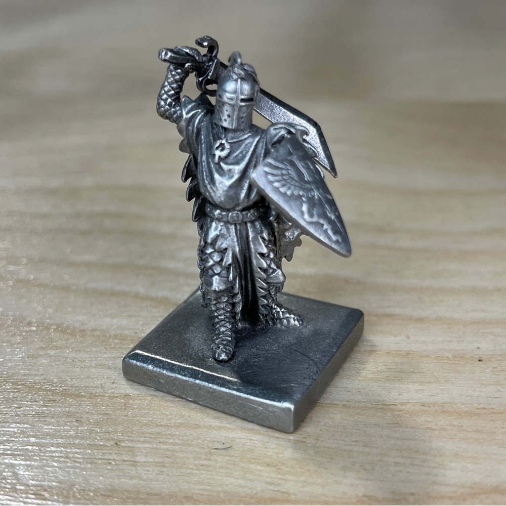 Vintage 1993 Ral Partha Pewter Medieval Sword & Griffin Shield Knight RF3028